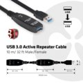 Club3D USB 3.0 SuperSpeed, 5Gbps, aktivní USB prodlužka,10m_251156697