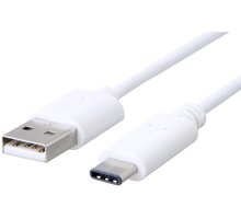 C-TECH kabel USB-A - USB-C, USB 2.0, 2m, bílá_1464730654