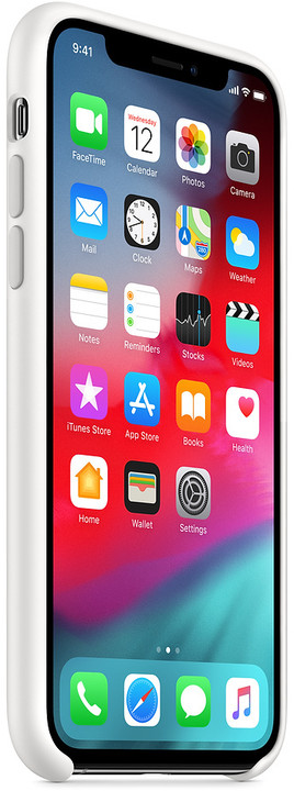 Apple silikonový kryt na iPhone XS, bílá_1594524288