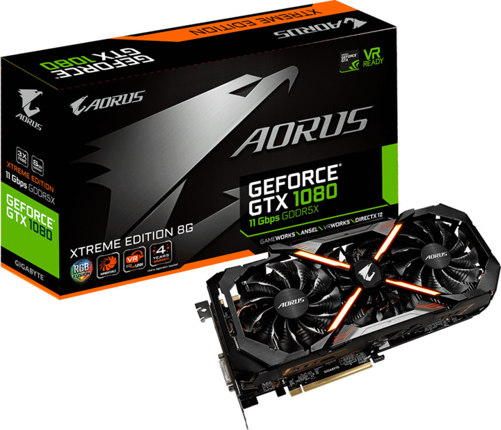 GIGABYTE GeForce AORUS GTX 1080 Xtreme Edition 8G, 8GB GDDR5X_2124760623
