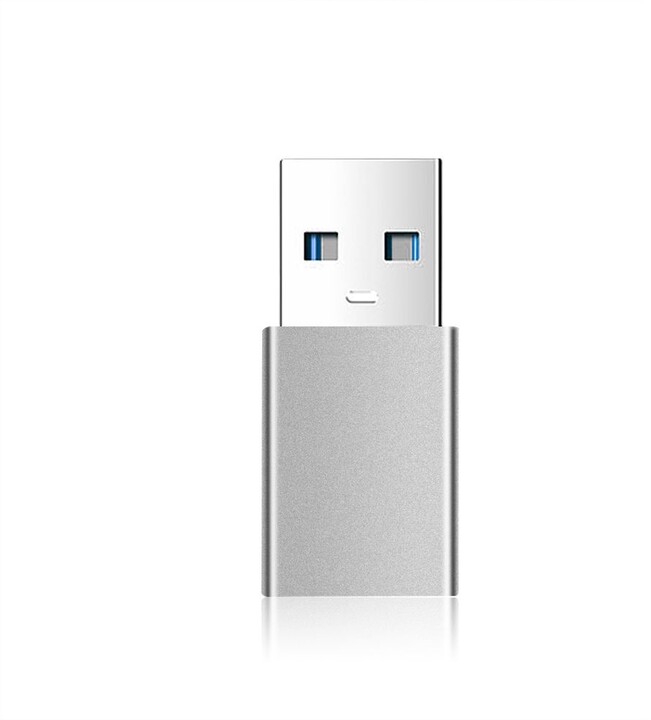 FIXED redukce USB-C - USB-A 3.0, OTG, šedá_729834684