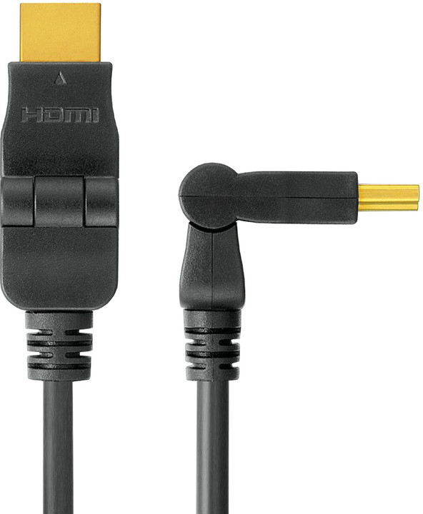 PremiumCord Kabel HDMI A - HDMI A M/M 15m, otočné zlacené konektory,HDMI 1.3b_1976947513