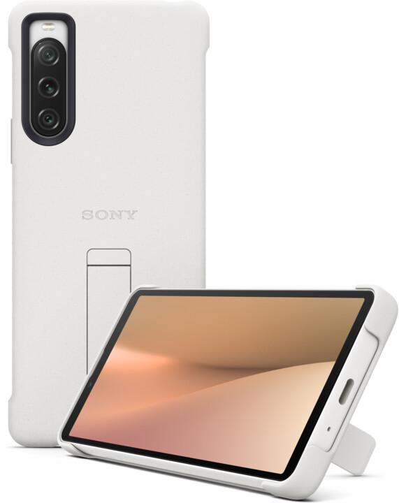 Sony zadní kryt pro Sony Xperia 10 V 5G se stojánkem, bílá_1084642380