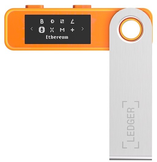 Ledger Nano S Plus BTC Orange, hardwarová peněženka na kryptoměny_1216886512