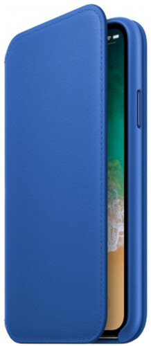 Apple iPhone X Leather Case, elektro modrá_1571532484