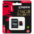 Kingston Micro SDXC Canvas React 256GB 100MB/s UHS-I U3 + SD adaptér_447498629