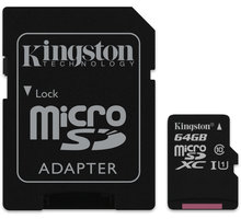Kingston Micro SDXC 64GB Class 10 + adaptér_712965263