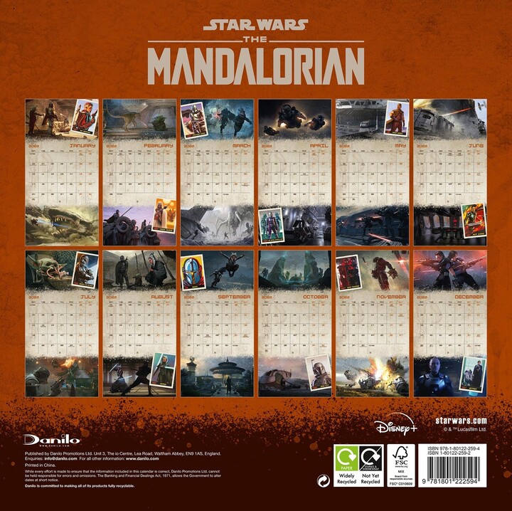 Kalendář 2022 - Star Wars: The Mandalorian - Mando