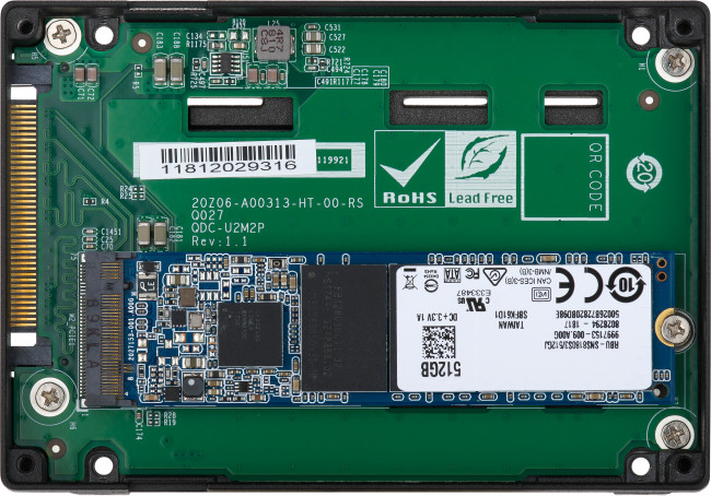 QNAP diskový adaptér QDA-UMP, 1xM.2 PCIe NVMe SSD do 2,5&quot; SATA_495336731