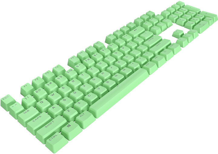 Corsair vyměnitelné klávesy PBT Double-shot Pro, 104 kláves, Mint Green, US_585374717