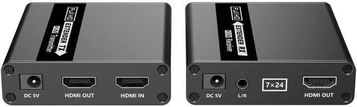 PremiumCord HDMI KVM extender na 70m s přenosem USB, FULL HD 1080p_308019690
