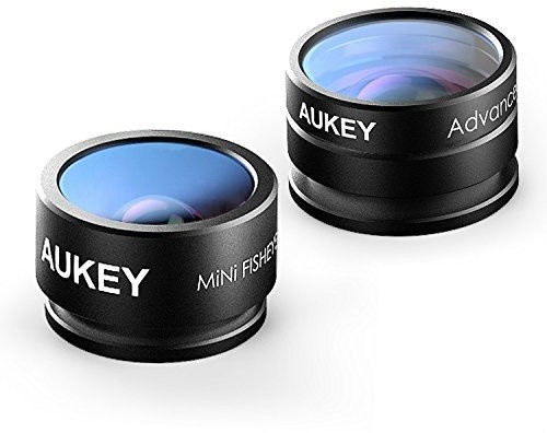Aukey Optic iPhone Camera Lens, 160° Fisheye Lens + 20x Macro Mini Clip-on_42315766