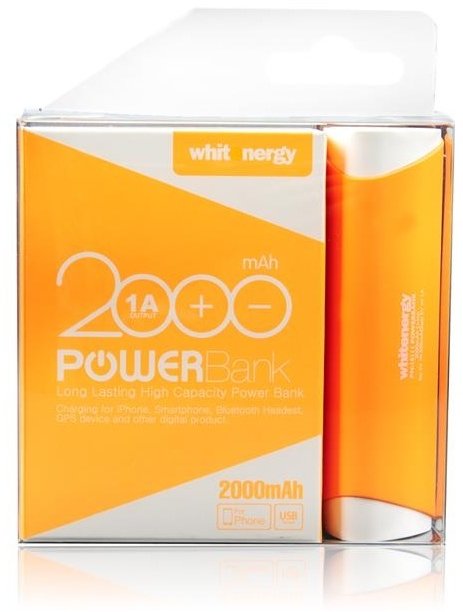 Whitenergy Power Bank 2000mAh 1A Li-Ion, oranžová_211783675