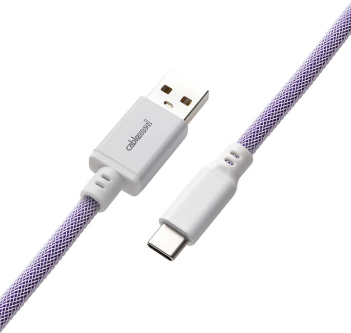 CableMod Pro Coiled Cable, USB-C/USB-A, 1,5m, Rum Raisin_929973542