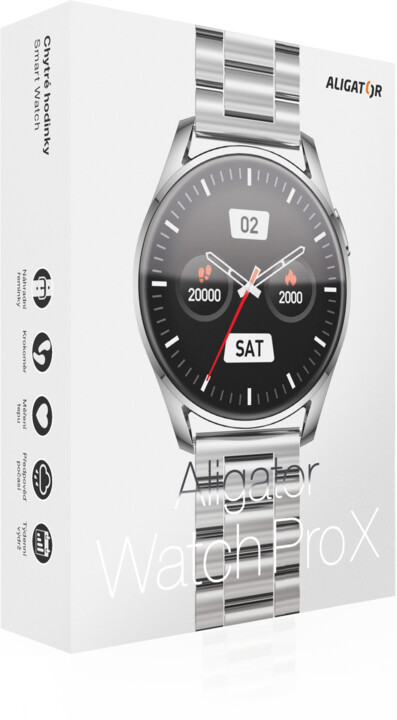 Aligator Watch Pro X, stříbrné_2138253097