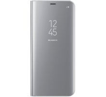 Samsung S8+, Flipové pouzdro Clear View se stojánkem, stříbrná_829456844