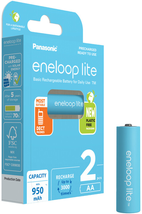 PANASONIC nabíjecí baterie Eneloop Lite HR6 AA 3LCCE/2BE_582697563