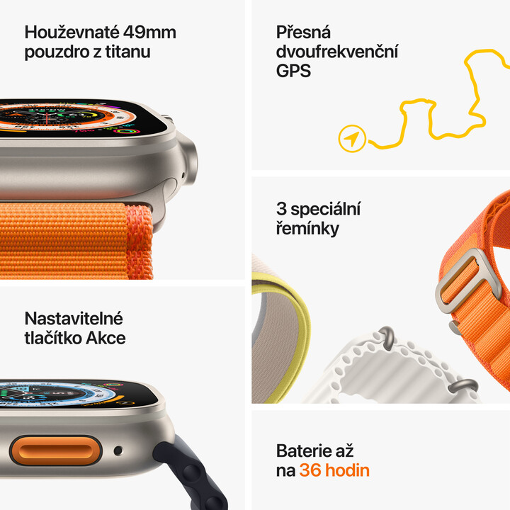 Apple Watch Ultra, 49mm, Cellular, Titanium, Starlight Alpine Loop - Large_1750039595