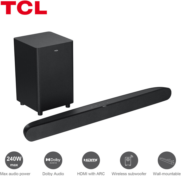 TCL TS6110, 2.1, černá