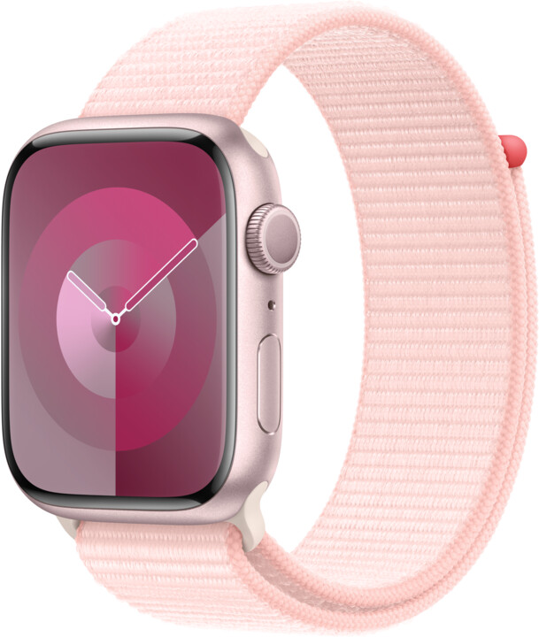 Apple Watch Series 9, 45mm, Pink, Light Pink Sport Loop_1813202991