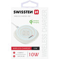 SWISSTEN bezdrátová nabíječka, 10W, bílá + USB-C kabel