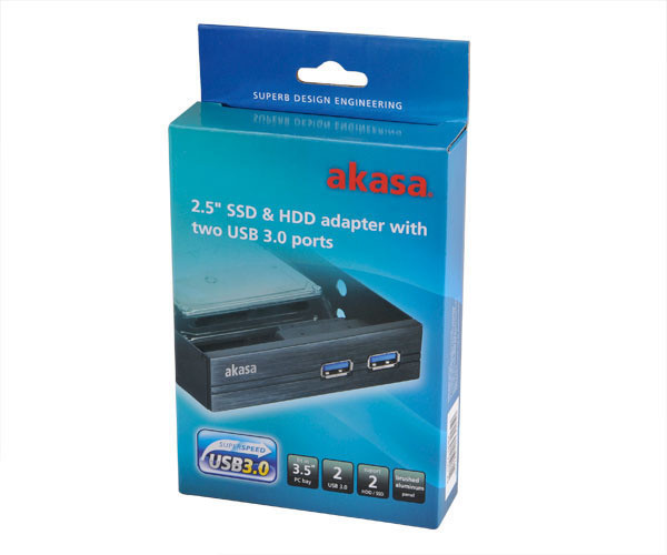 Akasa AK-HDA-06BK, 3.5&quot; adapter 2x USB 3.0_2046018204
