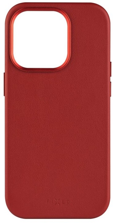 FIXED kožený zadní kryt MagLeather s podporou Magsafe pro Apple iPhone 14 Pro, červená_11024942