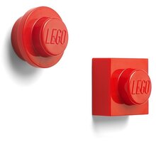 Magnety LEGO, set 2ks, červená