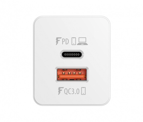 Forever síťová nabíječka GaN Core s rychlonabíjením, USB-A, USB-C, PD, 65W, bílá_831182862
