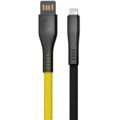 Forever CORE datový kabel Lightning, 3A, 1m, plochý textilní, žlutá/černá_1387818069