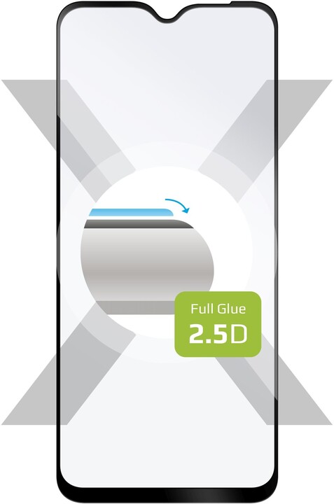 FIXED ochranné sklo Full-Cover pro Samsung Galaxy M23 5G, s lepením přes celý displej, černá_82609303