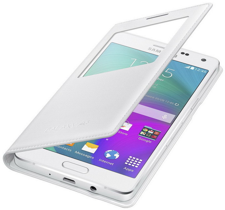 Samsung pouzdro S-view EF-CA500B pro Galaxy A5 (SM-A500), bílá_702344044