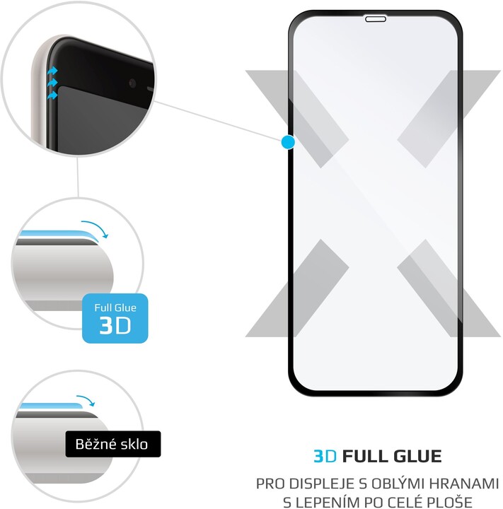 FIXED ochranné tvrzené sklo 3D Full-Cover pro Apple iPhone Xs Max, černé_825572730