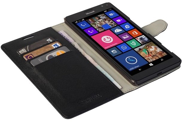 Krusell polohovací pouzdro BORAS FolioWallet pro Lumia 950 XL, černá_1853421149