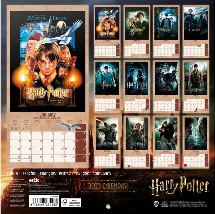 Kalendář 2023 Harry Potter, nástěnný_558114187