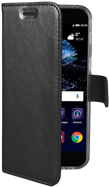 CELLY Air ultratenké pouzdro typu kniha pro Huawei P10 Lite, PU kůže, černé_784317318