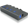 ICY BOX externí USB hub IB-HUB1405, 4x USB 3.0, stříbrná_239005479