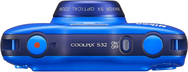 Nikon Coolpix S32, backpack kit, modrá_940825435
