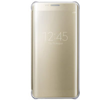 Samsung flipové pouzdro Clear View pro Samsung Galaxy S6 edge+ (SM-G928F), zlatá_2011527337