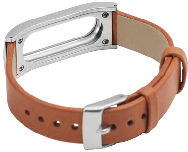 Xiaomi Leather and metal wrist strap náhradní pásek pro Xiaomi MiBand_1477757952