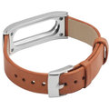 Xiaomi Leather and metal wrist strap náhradní pásek pro Xiaomi MiBand_1477757952
