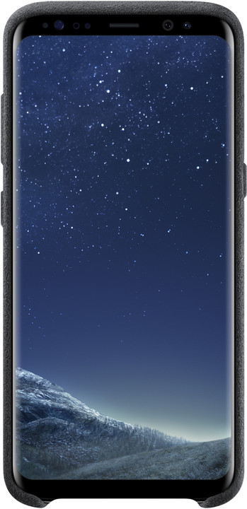 Samsung S8+, zadní kryt - kůže Alcantara, stříbrno/šedá_1568696948