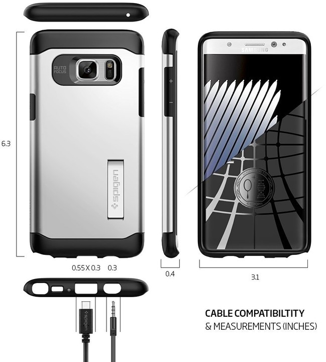 Spigen Case Slim Armor pro Galaxy Note 7, satin silver_2019068727