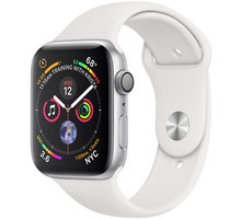 Apple Watch series 4, 40mm, pouzdro ze stříbrného hliníku/bílý řemínek_1054645998