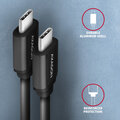 AXAGON kabel USB-C - USB-C TWISTER USB2.0, 3A, kroucený, 1.1m, černá_966753865
