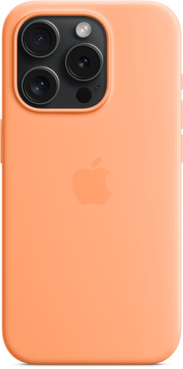 Apple Silikonový kryt s MagSafe pro iPhone 15 Pro, sorbetově oranžová_707245323