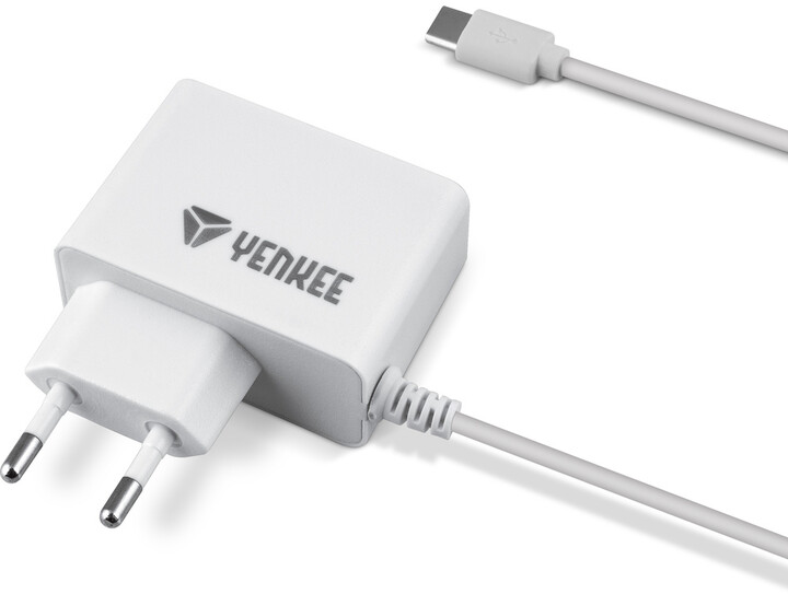 YENKEE síťová nabíječka YAC 2027WH, USB-C, 2A, bílá_62124867