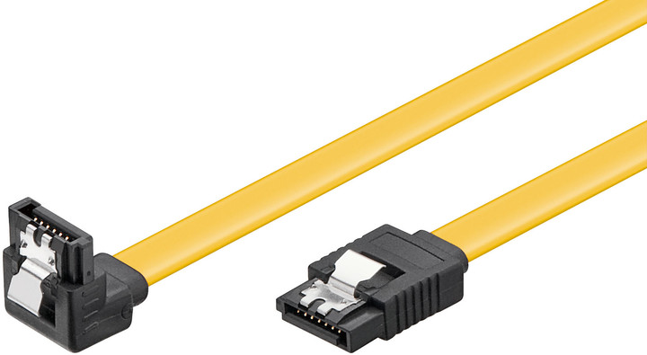PremiumCord kabel SATA 3.0 kov.západka, 90°, 0,3m_1720137998