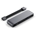Satechi USB-C Mobile Pro HUB SD, USB-C PD, 4K HDMI, USB 3.0, MicroSD, 3.5mm audio, šedá_186976447