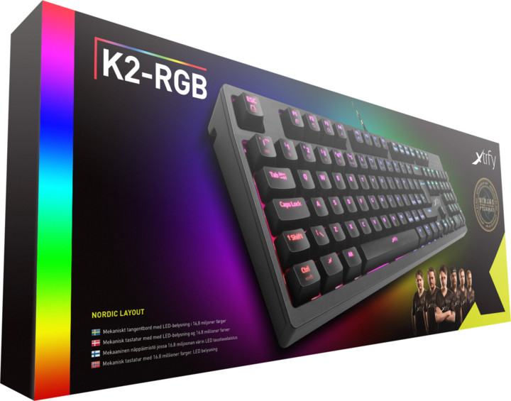 Xtrfy XG-K2-R-RGB, Kailh Red, černá, UK_1127554580